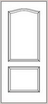 Custom closet door - Princeton composite wood design 